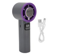 EVTSCAN Portable Handheld Fan 100 Speed LED Digital Display Personal Cooling Fan Rechargeable Battery Operated Quiet Home Office Outdoor (Gray)