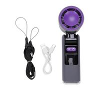 EVTSCAN Portable Handheld Turbo Fan High Speed 100 Adjustable Foldable LED Display USB Rechargeable Small Pocket Fan (Gray)