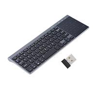 EVTSCAN Portable Keyboard, Slim 2.4Ghz Wireless Keyboard Handheld with Touchpad for PC/Notebook/TV Box (Black)