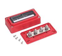 EVTSCAN Power Distribution Block M8 Screw Terminal Bus Bar DC 48V 300A Portable Automobile Boat (Red)