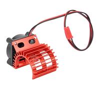 EVTSCAN RC Motor Heat Sink Upgrade Accessory High Performance Cooling Aluminum Alloy with JST Plug for 380 390 Motor 1/16 RC Car Boat Model (Red)