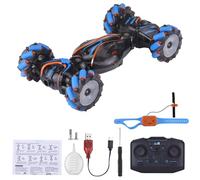 EVTSCAN Remote Control Car Stunt 4WD Gesture Sensing Car with Spray Lights Music for Kids Off Road (blue)