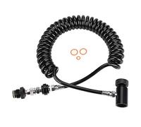 EVTSCAN Remote Line Kit, Paintball Marker Remote Coil Cylinder Connection Valve Paintball Hose Corrugated Hose with Remote On/Off Valve