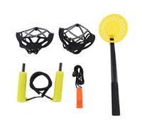 EVTSCAN Retractable Ice Safety Picks Non Grip Crampons Spikes Shoe Grip with Whistle Stainless Steel Ice Picks Set for Ice Fishing