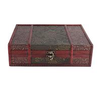 EVTSCAN Retro Style Wooden Handcrafted Decorative Storage Boxs for Jewelry Trinket Keepsakes