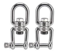 EVTSCAN Stainless Steel Rotating s 360° Swivel Hooks Detachable Heavy Duty Proof for Hammocks, Swings, Climbing Ropes, Yoga Seat, Outdoor Use