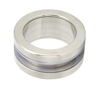 EVTSCAN Stainless Steel Round Handle Bath Glass Embedded Hollow Pull Knob Sliding Door Handle