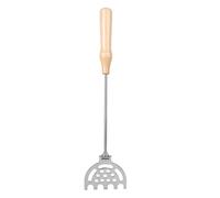 EVTSCAN Stainless Steel Wooden Handle Mix Shrimp Bait Shovel Fishing Tackle for Fisherman Ice Fishing
