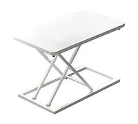 EVTSCAN Standing Desk Converter Height Adjustable Stand Up Desktop Riser Standing Computer Lift Table 7 Gears Folding Laptop Desk Elevating Frame Mobile Working Table(White)