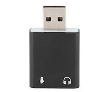 EVTSCAN USB External Stereo Sound Card Premium Quality 7.1 Channel Adapter for PC Laptop Black