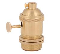 EVTSCAN Vintage E27 Light Socket, Brass Screw Thread Bulbs Socket Holder/Antique Lamp Base Holder for E27 Light Bulb Retro Pendant Lamp Holder(Button Switch)