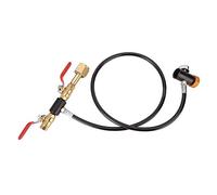 EVTSCAN W21.8-14 EU Thread CO2 Refill Adapter with 36in Hose with Gauge for Sodastream Tank