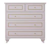 Evuhome Marie 3+2 Gold White Chest Of Drawers