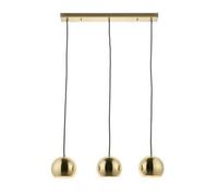 Evuhome Saxby Pella Three Light Led Bar Pendant - Satin Brushed Gold Effect/ Dimmable