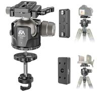 EVUMO DX55 Ball Head with Conversion Kit for BOG DeathGrip Shooting Tripod, Includes 55mm Low Profile Ball Head, Converter, Saddle Mount Plate, Arca Swiss Quick Release Clamp & MLOK Arca Rail