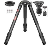 EVUMO XT9S Heavy Duty Carbon Fiber Tripod with 75mm Bowl Adapter, 65" 10-Layer Carbon Fibre Camera Tripod, Professional Camera Stand for Canon Sony DSLR, Camcorder, Max Load 88lb/40kg