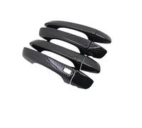 EVURU for Pass&at GT B8 2015~2023 Gloss Black Chrome Door Handle Cover Trim Protective Exterior Accessories Car Door Handle Decor(Color:Carbon Fiber 4pcs)