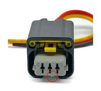 EVURU TE 3 Pin FCI Auto Crankshaft Sensor Plug Wiring Harness Waterproof Electronic Connector 1801179-1 1801179 Compatible With Citroen Peugeot (Color : all grey, Size : 1 Pc With 15cm Wire)