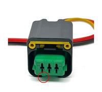 EVURU TE 3 Pin FCI Auto Crankshaft Sensor Plug Wiring Harness Waterproof Electronic Connector 1801179-1 1801179 Compatible With Citroen Peugeot (Color : Green, Size : 1 Pc With 15cm Wire)