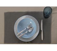 EVVIVA COMPANY SRL Set of 6 Cotton Herringbone Placemats, 33x48cm, Machine Washable, Ideal for Table Protection and Decorate Table with Style and Elegance