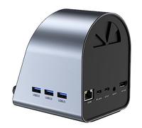 Evvmnaks 10 in 1 USB C Hub Type C 3.0 to 4K HD Adapter with RJ45 SD/TF Card Reader PD Fast Charge with Wireless Charging 15W USB to Type C Adapter USB Splitter