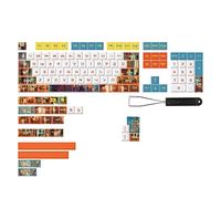 Evvmnaks 133-Key PBT Key Cap XDA Ball Cap 7U Space Bar Split Space Bar Cap Five-Sided Sublimation Key for Mechanical Keyboard