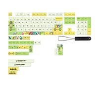 Evvmnaks 135-Key 7U Space Bar Split Space Bar Cap Five-Sided Sublimation Keycap for Mechanical Keyboard Keycap