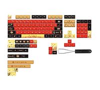 Evvmnaks 139-Key PBT Keycaps XDA Ball Cap PBT Split Space Bar Cap Five-Sided Sublimation Keycaps for Most Mechanical Keyboards