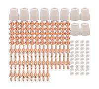 Evvmnaks 150Pcs PT-31 Air Plasma Cutting Nozzle Electrode Consumables Fit CUT-40 CUT-50D CT-312