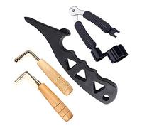 Evvmnaks 1Set Guitar String Stretcher Hexagon Metal Wrench Multifunctional Guitar String Winder Guitar Adjustment Tool Set