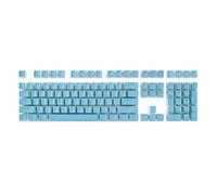 Evvmnaks 1Set Mechanical Keyboard Double Skin Milk Transparent Keycap Pbt Customized Cream Jelly Plastic (Light Blue)