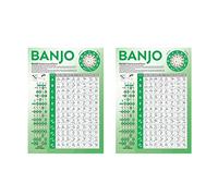 Evvmnaks 2PCS Banjo Chord Charts Banjo Practice Chord Charts Banjo Learning Aid for Beginners Cheat Sheet,