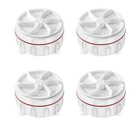 Evvmnaks 4PCS Mini Washing Machine USB Two-Way Rotating Turbine Portable Washing Machine for Sock Underwear for Travel