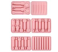 Evvmnaks 6 Pcs Silicone Molds 3D Cavity Crayon Melting Molds Assorted Reusable Crayon Recycling Mold