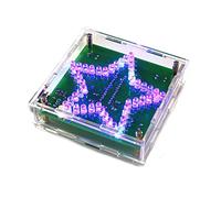 Evvmnaks DIY Electronic Kit Soldering Suite Colorful Five-Pointed Star LED Flashing Marquee Light Circuit Board Kit, with Shell