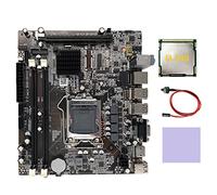 Evvmnaks H55 Motherboard LGA1156 Accessories Set Supports I3 530 I5 760 Series CPU DDR3 Memory+I3 540 CPU+Switch Cable+Thermal Pad