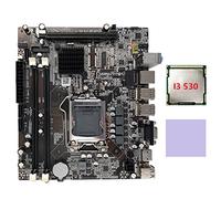 Evvmnaks H55 Motherboard LGA1156 Supports I3 530 I5 760 Series CPU DDR3 Memory Computer Motherboard+I3 530 CPU+Thermal Pad