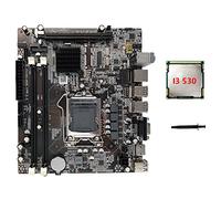 Evvmnaks H55 Motherboard LGA1156 Supports I3 530 I5 760 Series CPU DDR3 Memory Computer Motherboard+I3 530 CPU+Thermal Grease