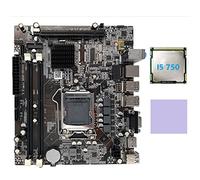 Evvmnaks H55 Motherboard LGA1156 Supports I3 530 I5 760 Series CPU DDR3 Memory +I5 750 CPU+Thermal Pad