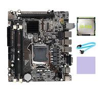 Evvmnaks H55 Motherboard LGA1156 Supports I3 530 I5 760 Series CPU DDR3 Memory Motherboard Replacement I3 550 CPU+SATA Cable+Thermal Pad