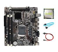 Evvmnaks H55 Motherboard LGA1156 Supports I3 530 I5 760 Series CPU DDR3 Memory Motherboard Spare Parts Accessories I3 550 CPU+SATA Cable+Switch Cable