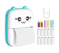 Evvmnaks Mini Printer,Portable Pocket Printer,Bluetooth Wireless Smart Thermal Inkless Printer,Smartphone Photo Printer,Blue