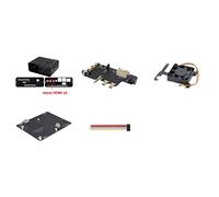 Evvmnaks NASPi Kit+Metal Case+X823 Expansion Board+X-C1 Board Replacement PWM Fan for Raspberry Pie SATA HDD/SSD Hard Disk NAS Storage Server