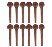 Evvmnaks Piano Mahogany Pegs with Fish Eyes 12 Pack Mahogany Pegs String Button Musical Instrument Replacement