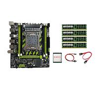 Evvmnaks X79G LGA2011 Motherboard+E5 2670 V2 CPU+4X4G DDR3 RAM+Switch Cable+SATA Cable Support M.2 NVME PCIE X16 6XUSB2.0 SATA3.0