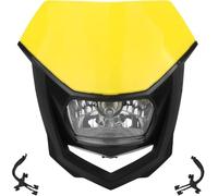 Evvok Motorbike Headlights Motorcycle Headlight Assembly for Kawasaki For Suzuki For KLX For CRF WR YZ 250 450(Yellow)