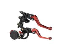 Evvok Motorcycle Handbrake Universal 7/8" 22mm CNC Aluminum Brake Clutch Pump Lever Hydraulic for Master Cylinder for 250cc-500cc Dirt for Pit(Red)