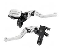 Evvok Motorcycle Handbrake Universal Motorcycle Brake Master Cylinder 22MM Hydraulic Clutch Lever Handle for Honda for Yamaha(Silver)