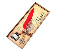 EVWGNPQRV Chinese calligraphy brush, Calligraphy Feather Pen Set With Ink And 5 Replacement Nibs In Multicolor(I)
