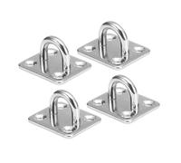 EVWGNPQRV Heavy Duty U-Shaped Eyes Plates Hook, Stainless Steel U-Type Eye Plate Hook 5mm/6mm/8mm 4 pcs(304 M5)